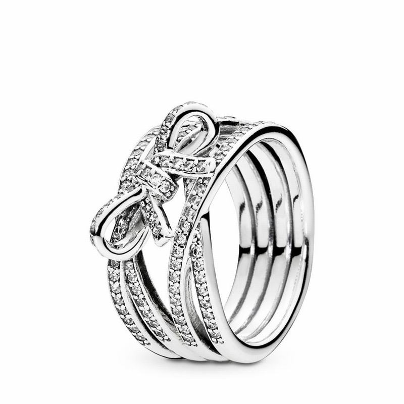 Pandora Delicate Sentiments Stackable Ring Online NZ, Sterling Silver (310572-BKL)